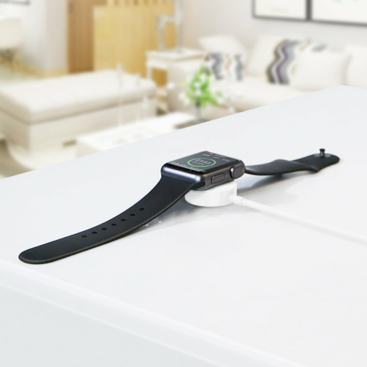 Бездротовий зарядний пристрій XO CX012 Watch Wireless Charger USB-A білий (XO-CX012) дивитися фото №6