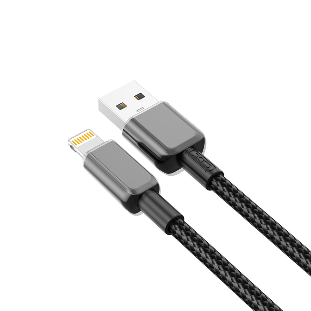 Кабель XO PVC Shiny Colorful USB to Lightning 1м чорний (XO-NB249A-Black) дивитися фото №1