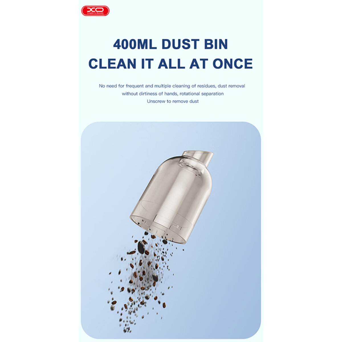 Пилосос портативний XO CZ007 37Вт акумуляторний білий (XO-CZ007) дивитися фото №8