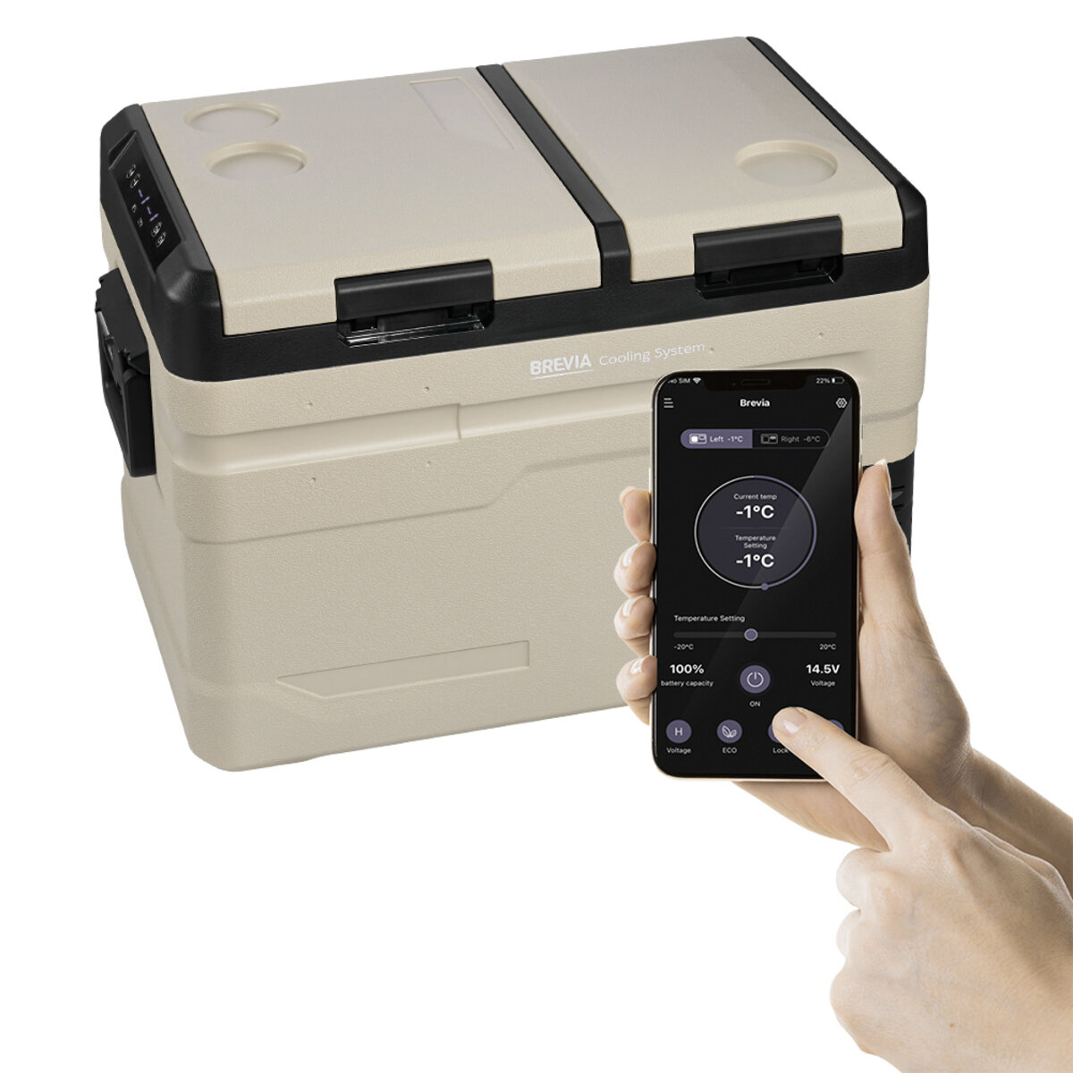 Холодильник автомобільний Brevia 38л двокамерний 23420 (23420) дивитися фото №2