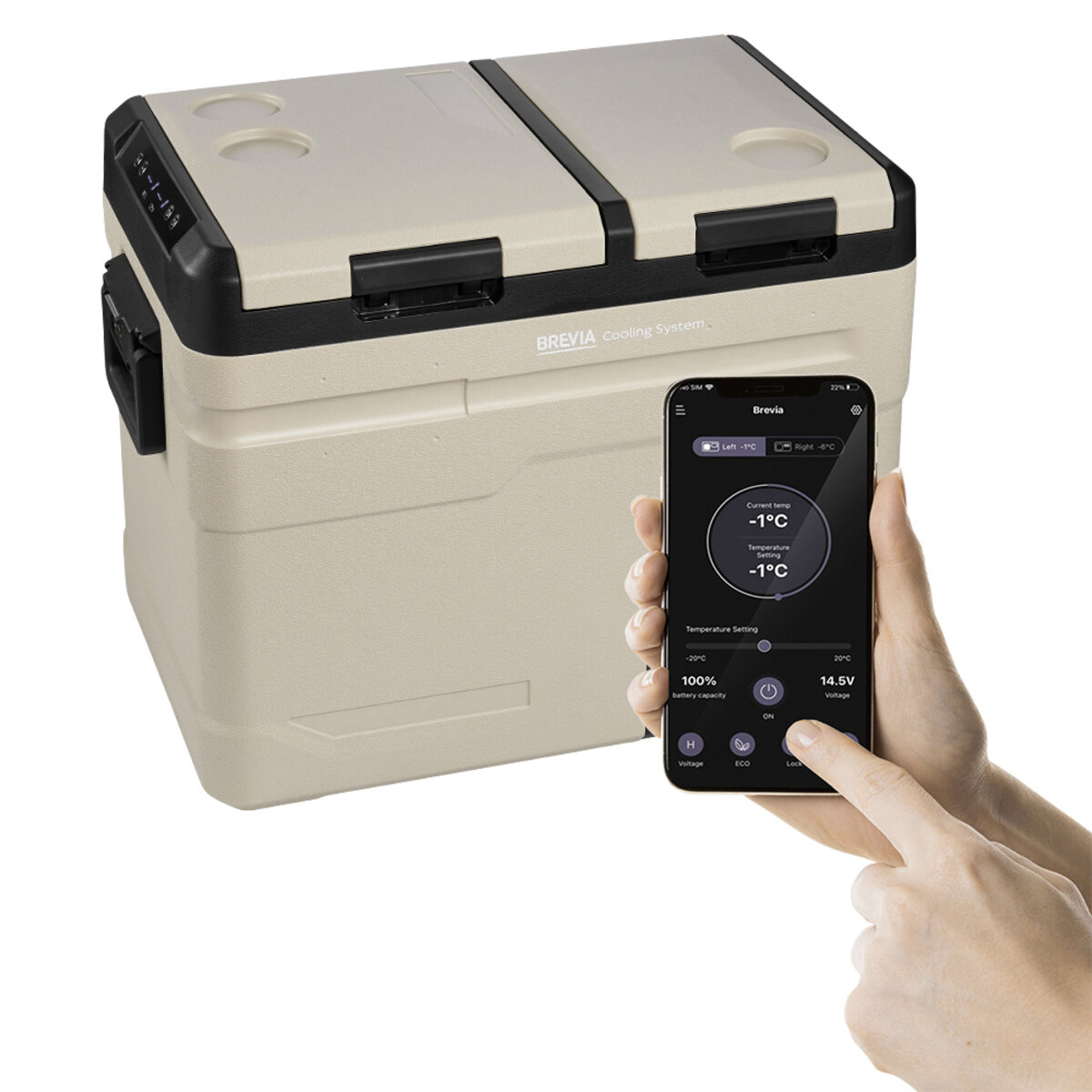 Холодильник автомобільний Brevia 47л двокамерний 23520 (23520) дивитися фото №2