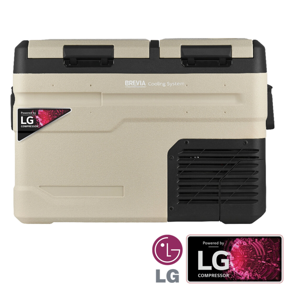 Холодильник автомобільний Brevia 38л (компресор LG) двокамерний 23425 (23425) дивитися фото №1