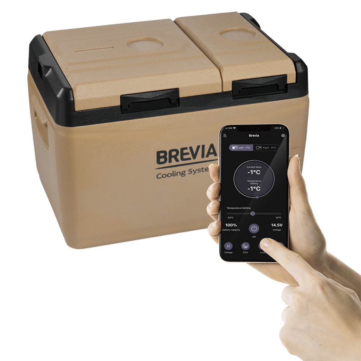 Холодильник автомобільний Brevia 31л двокамерний 23330 (23330) дивитися фото №2