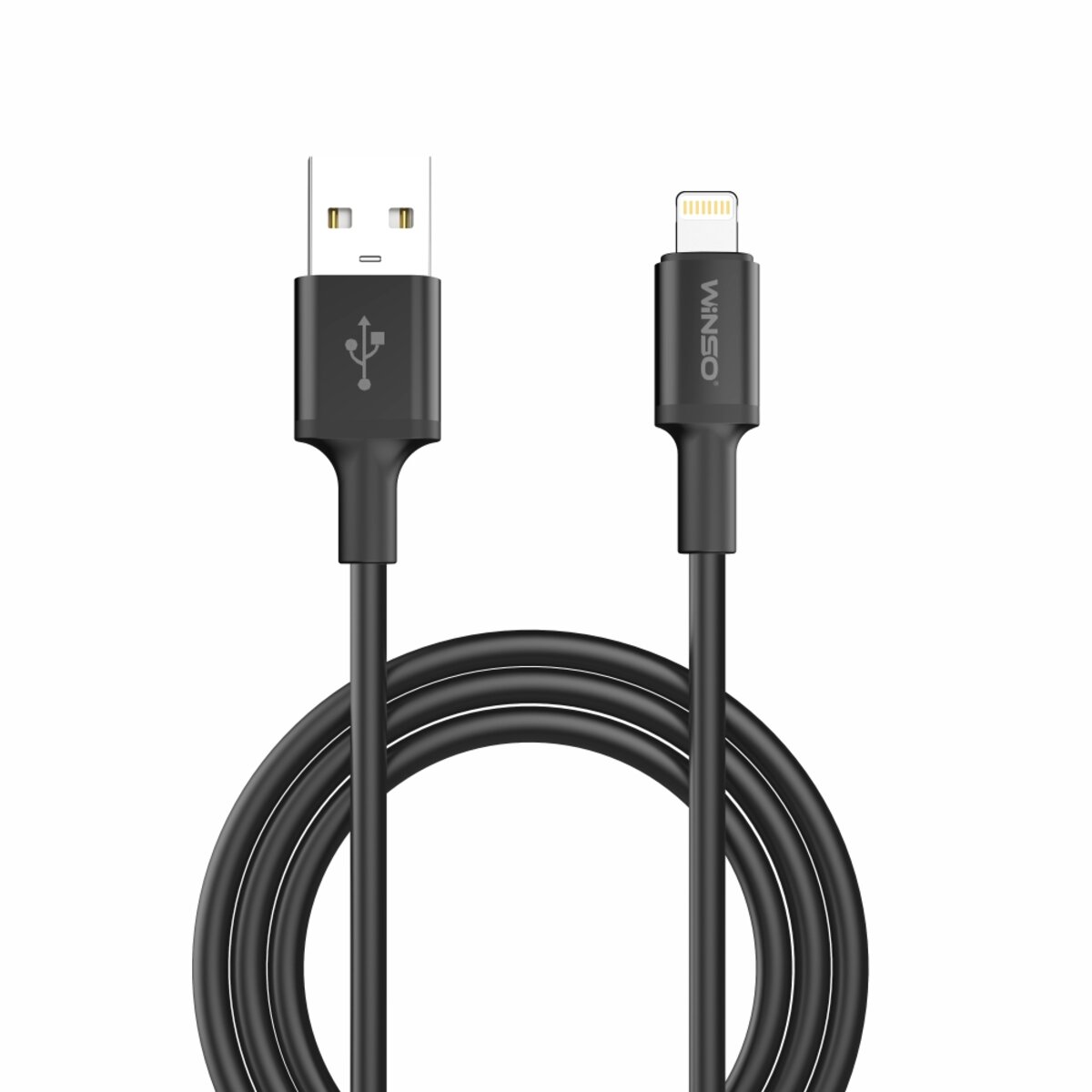 Кабель Winso Pro USB to Lightning TPE 1,2м чорний (222122B) дивитися фото №1