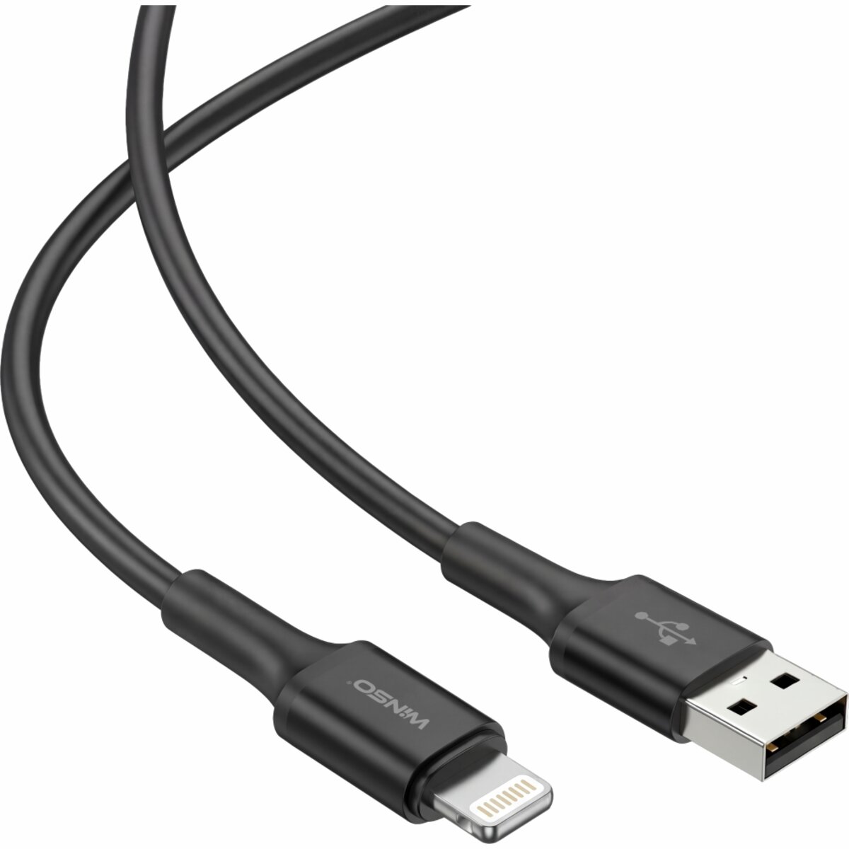 Кабель Winso Pro USB to Lightning TPE 1,2м чорний (222122B) дивитися фото №3