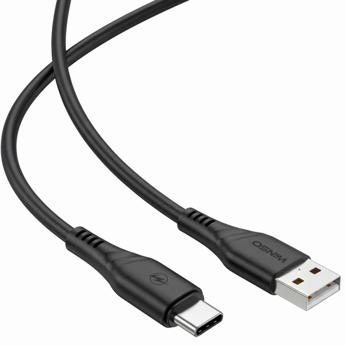 Кабель Winso Pro USB to Type-C PVC 1м чорний (221103B) дивитися фото №3