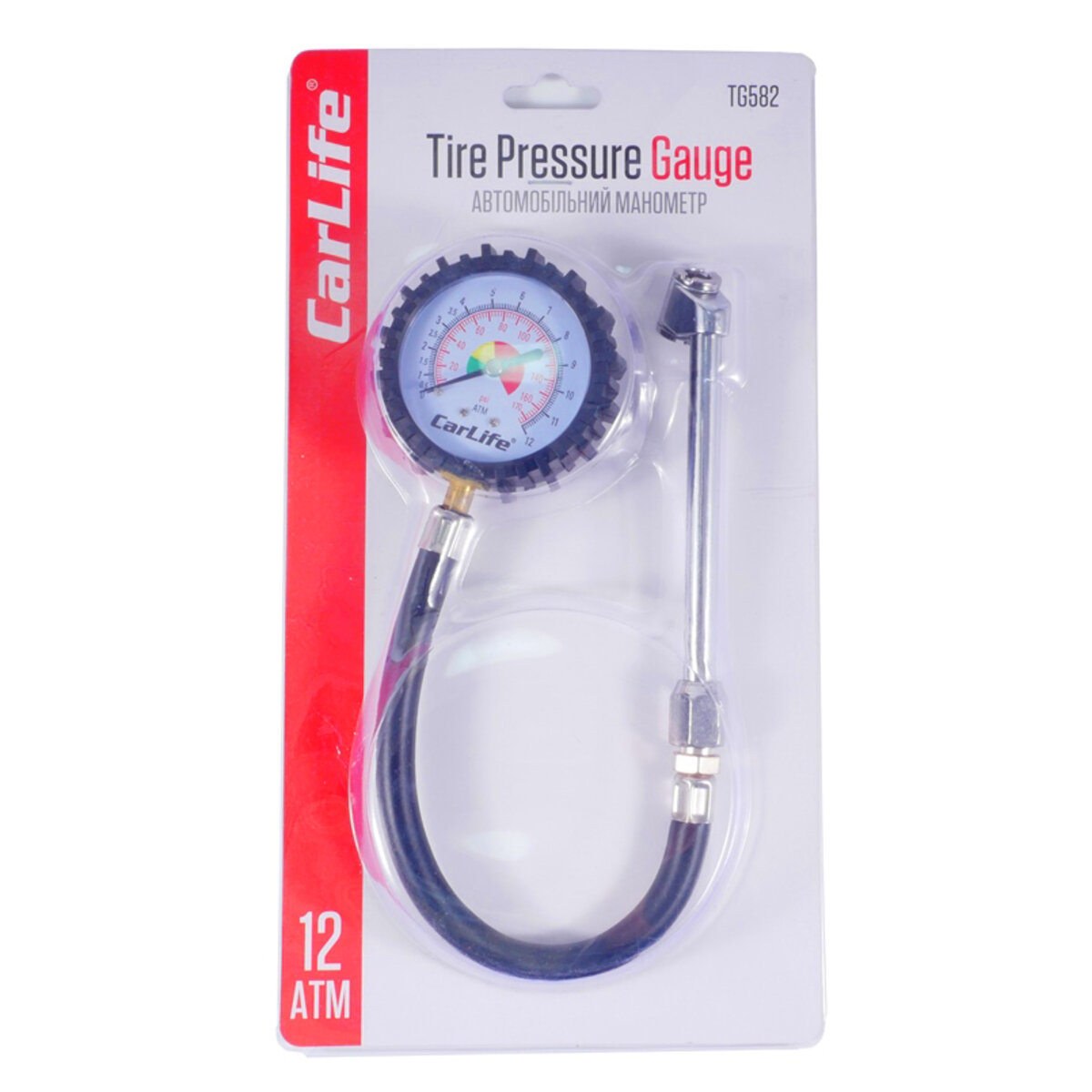 Манометр автомобільний CarLife TG582 (TG582) дивитися фото №1