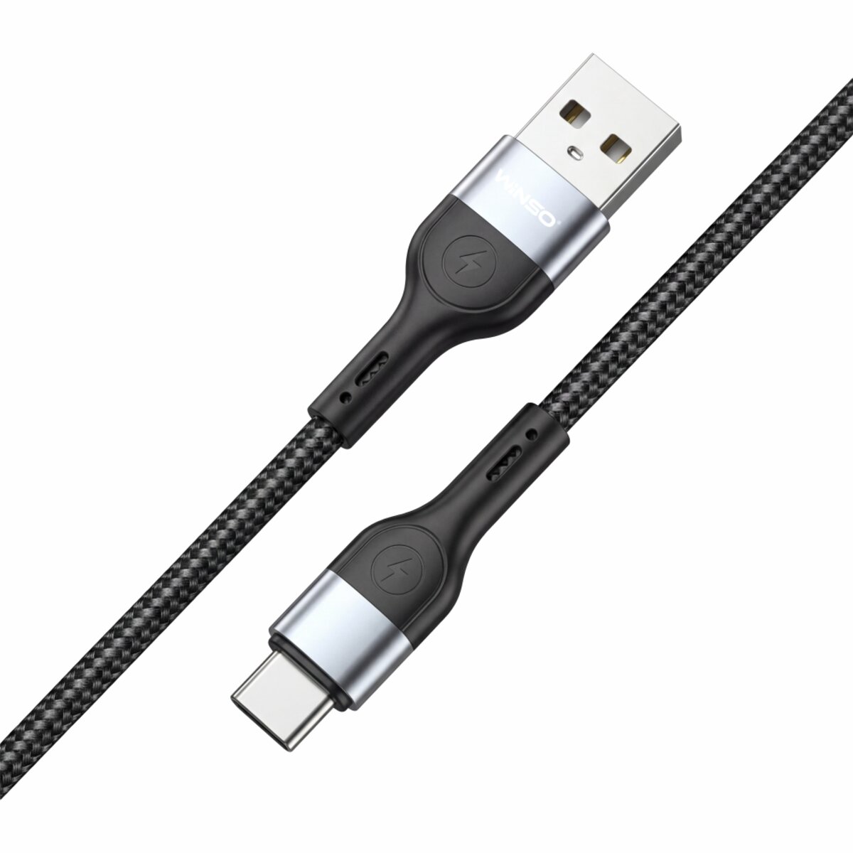 Кабель Winso Pro USB to Type-C TPE+плетіння 1,2м чорний (223123B) дивитися фото №2