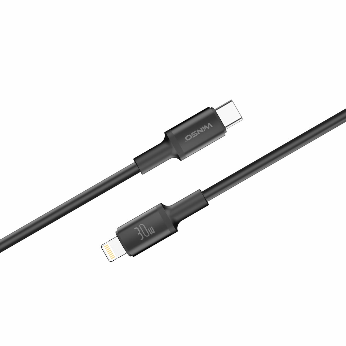 Кабель Winso Pro Type-C to Lightning 30W TPE 1,2м чорний (222124B) дивитися фото №2