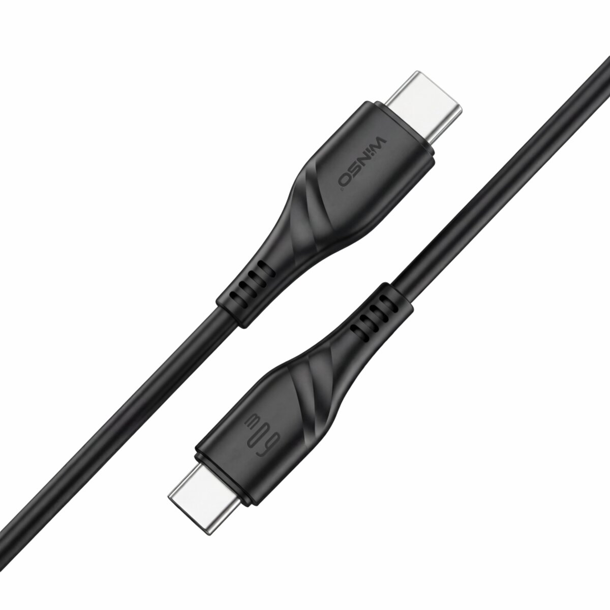 Кабель Winso Pro Type-C to Type-C 60W PVC 2м чорний (221205B) дивитися фото №2