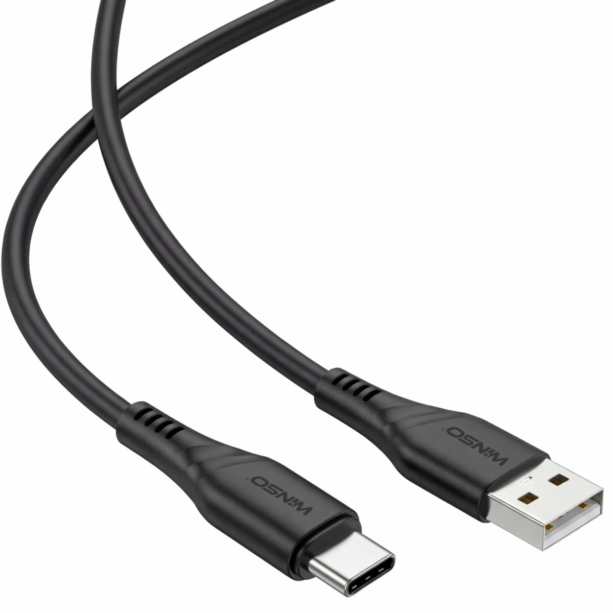 Кабель Winso Pro USB to Type-C PVC 2м чорний (221203B) дивитися фото №3
