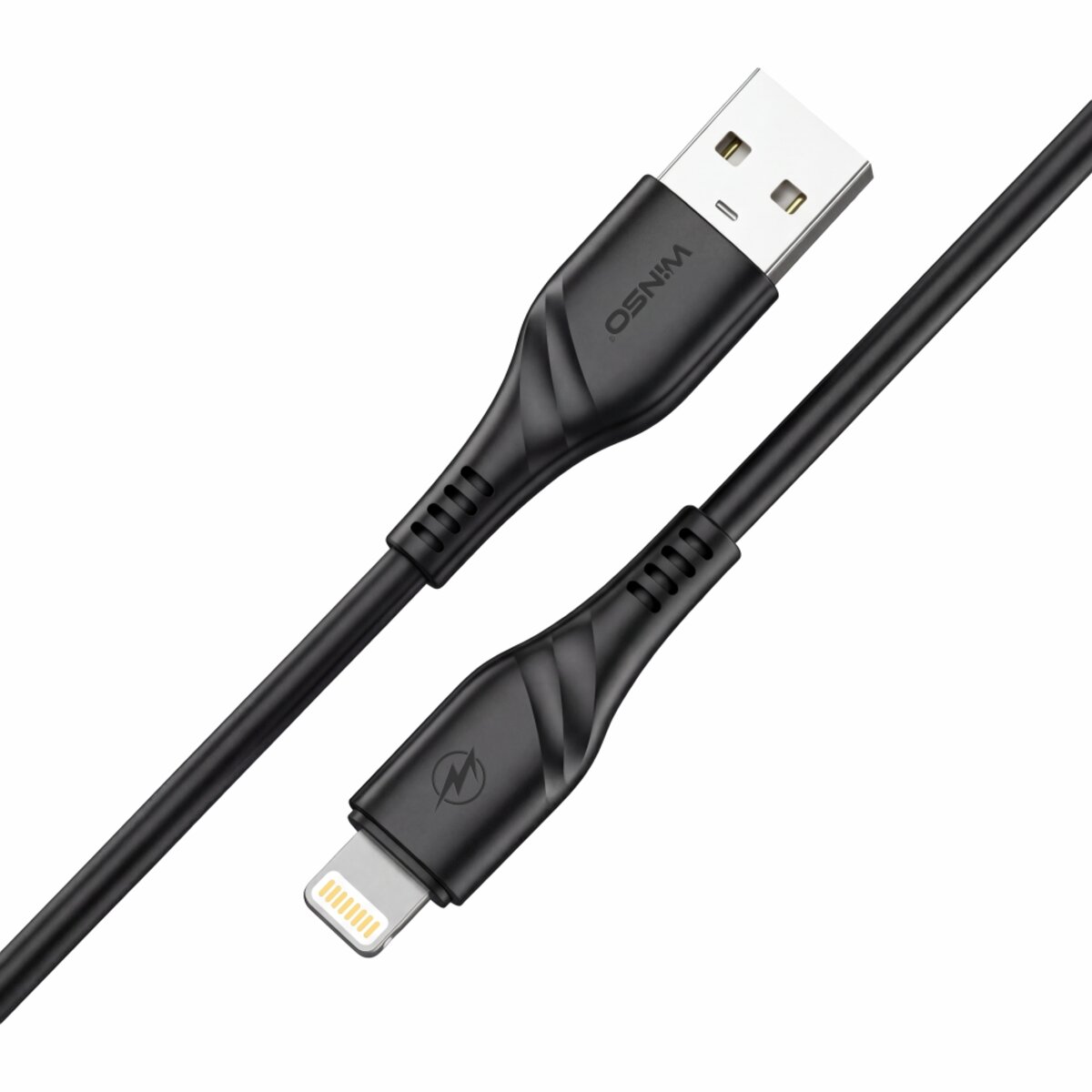 Кабель Winso Pro USB to Lightning PVC 1м чорний (221102B) дивитися фото №2