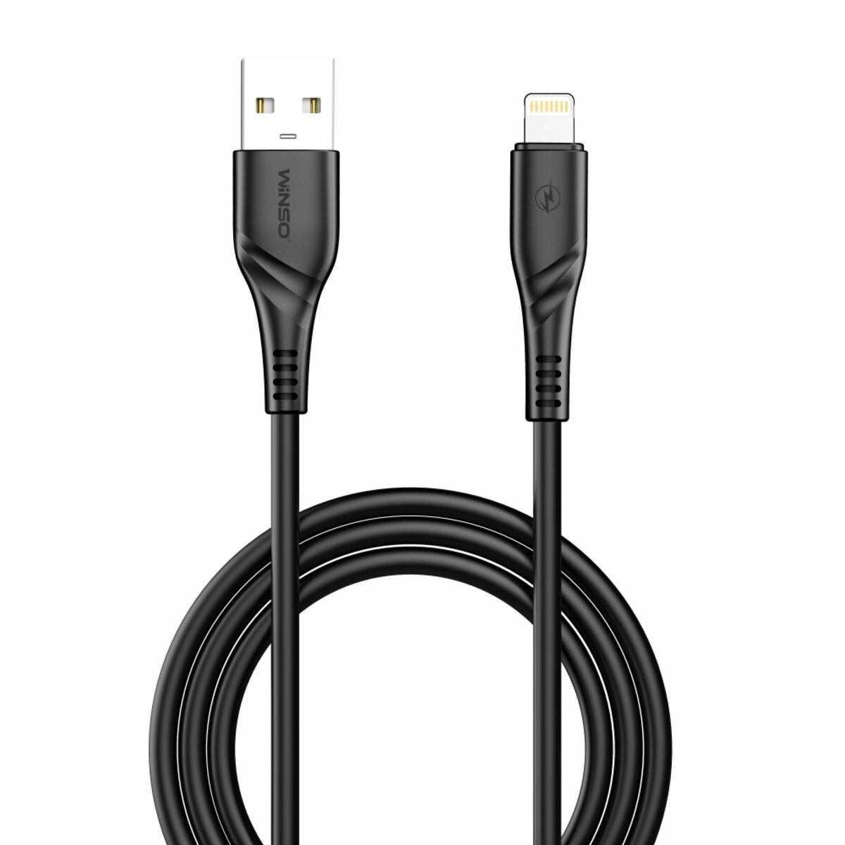 Кабель Winso Pro USB to Lightning PVC 1м чорний (221102B) дивитися фото №1