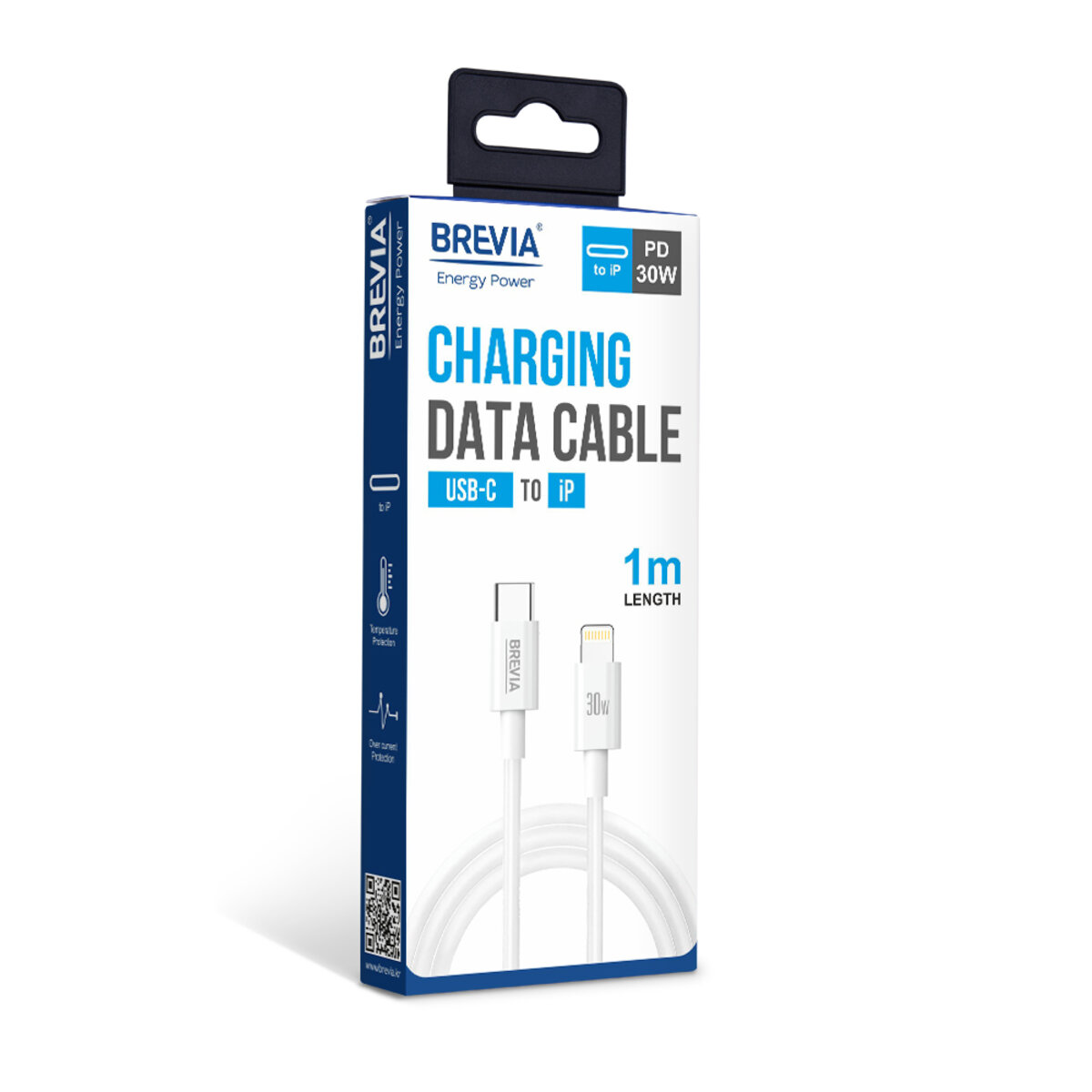 Кабель Brevia Type-C to Lightning 30W 1м, белый box (55100WCLC1) смотреть фото №2