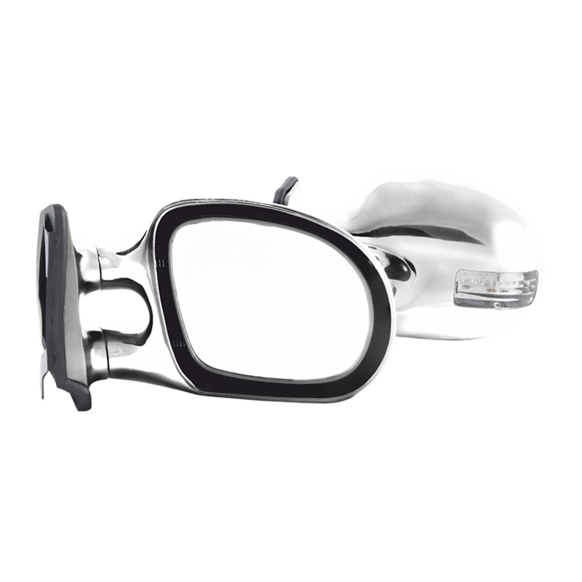 Дзеркала бокові Carlife, унів.колір хром  з LED повторювачем повороту+габарит, сф.комп.2шт (VM321) дивитися фото №1