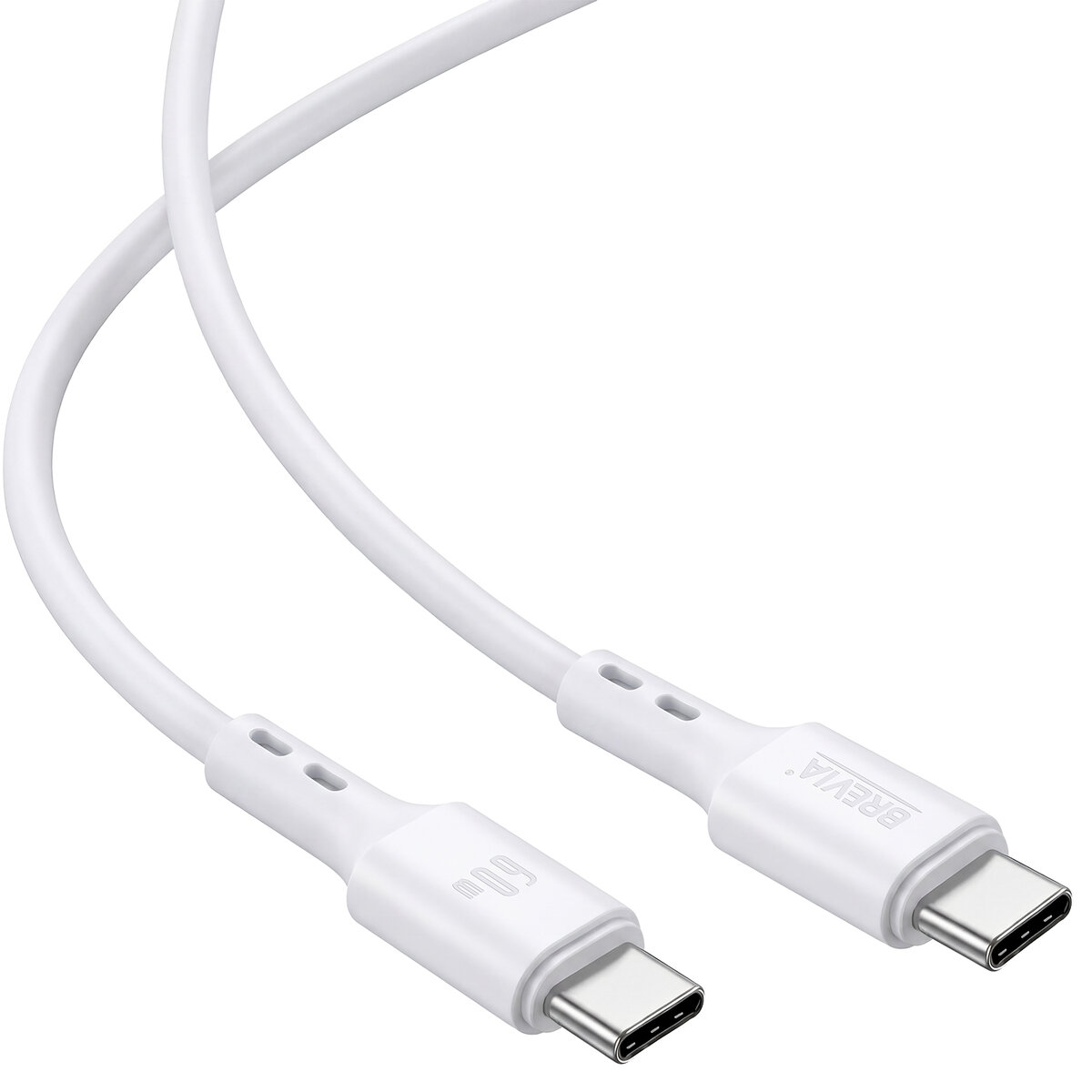 Кабель Brevia Type-C to Type-C 60W 1м, белый box (51100WCCC1) смотреть фото №3