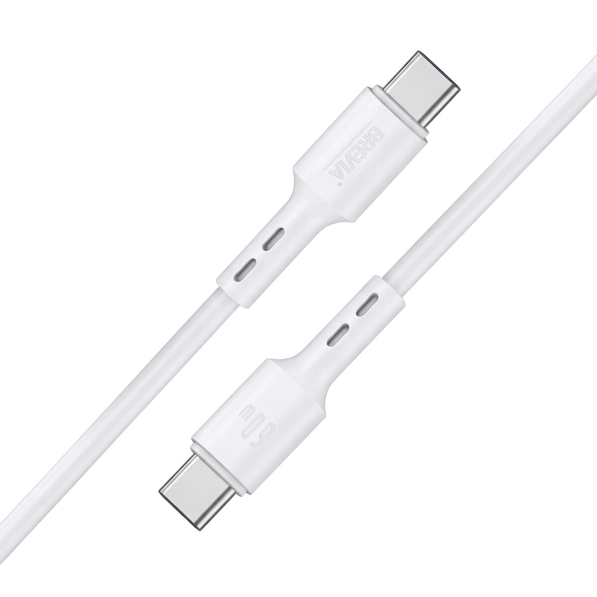 Кабель Brevia Type-C to Type-C 60W 1м, белый box (51100WCCC1) смотреть фото №2