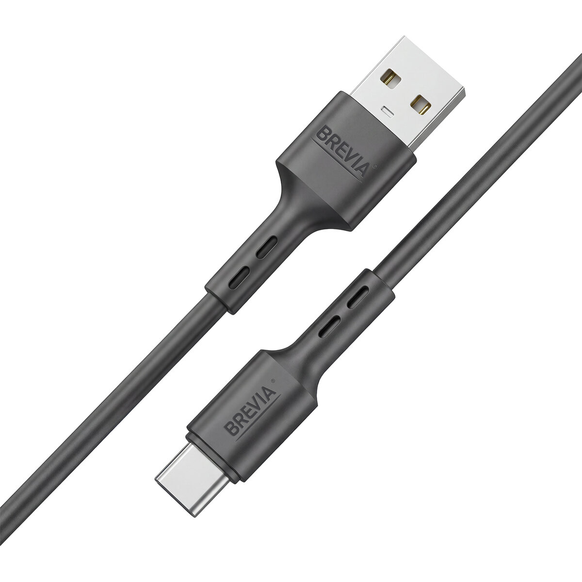 Кабель Brevia USB to Type-C 2,4А  1м, черный box (51100BUCC1) смотреть фото №2