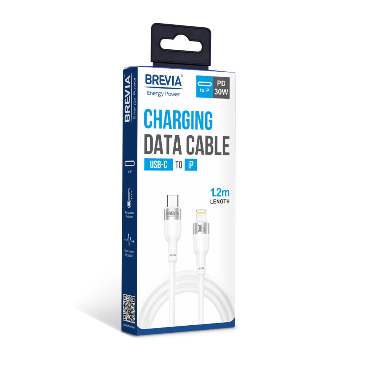 Кабель Brevia Type-C to Lightning 30W 1,2м, белый box (52120WCLC1) смотреть фото №4