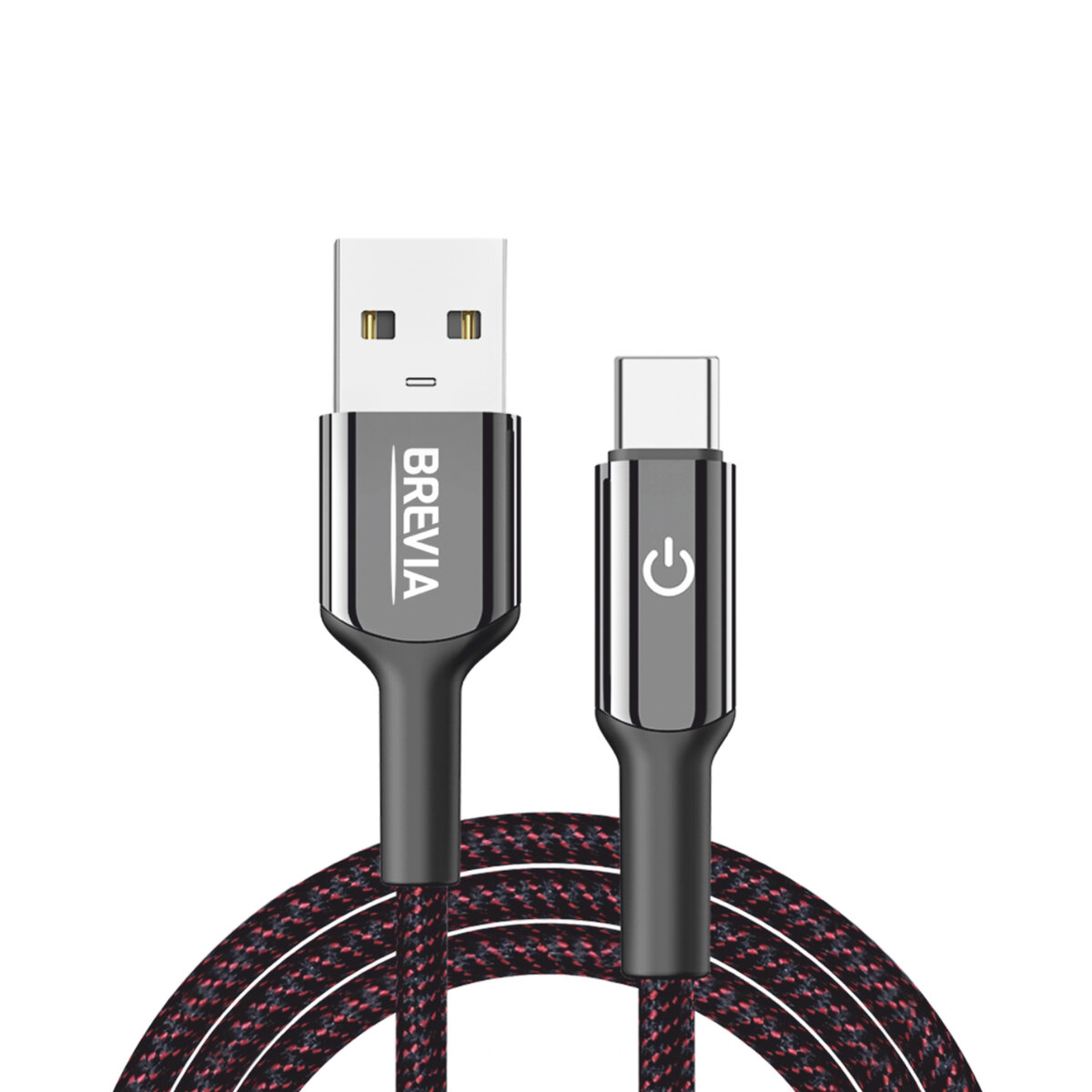 Кабель Brevia USB to Type-C 2,4А 1,2м, черный box (54120BUCC1) смотреть фото №1