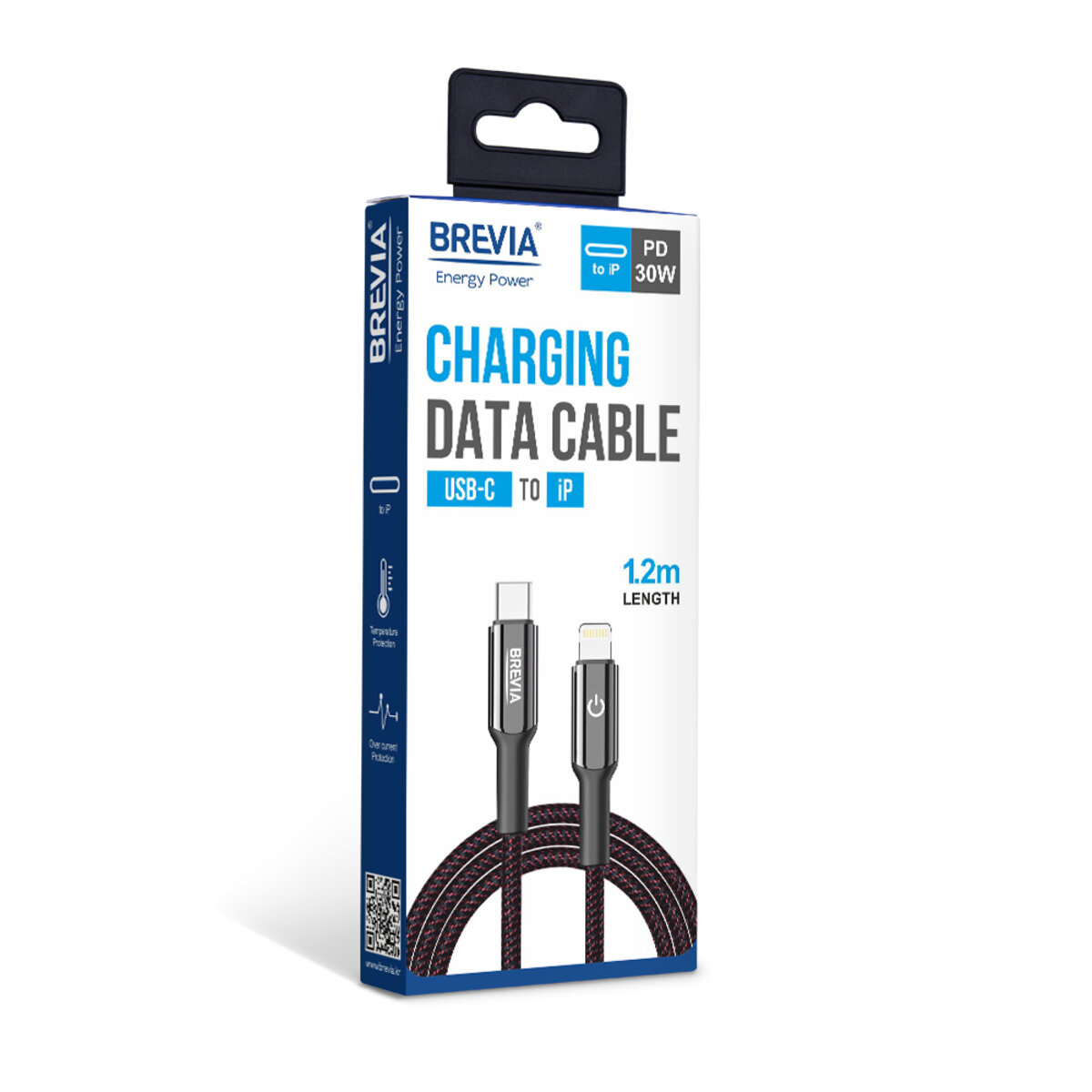 Кабель Brevia Type-C to Lightning 30W 1,2м, черный box (54120BCLC1) смотреть фото №4