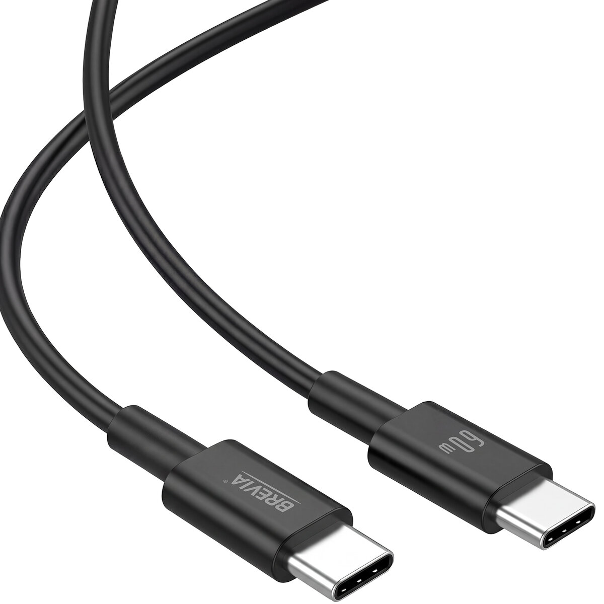 Кабель Brevia Type-C to Type-C 60W 1м, черный box (55100BCCC1) смотреть фото №3