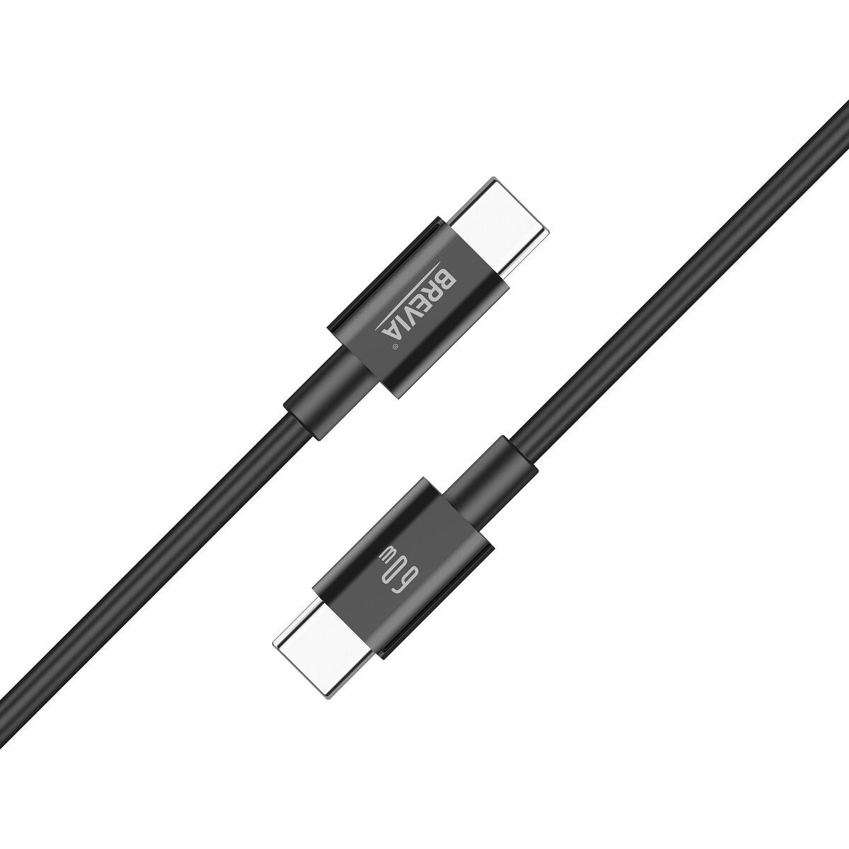 Кабель Brevia Type-C to Type-C 60W 1м, черный box (55100BCCC1) смотреть фото №2