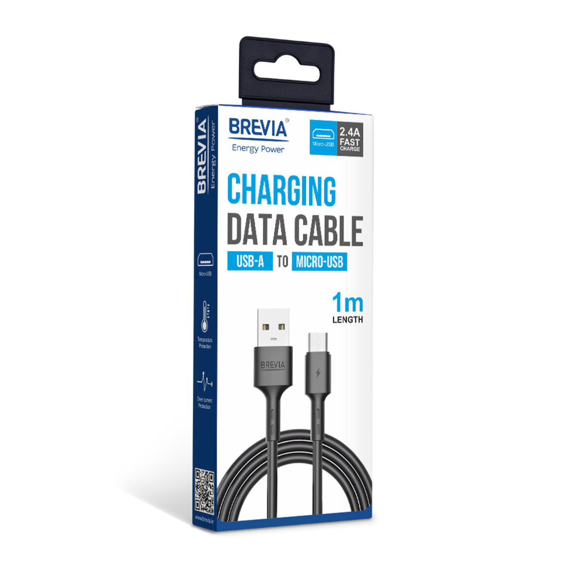 Кабель Brevia USB to Micro 2,4А 1м, черный box (51100BUMC1) смотреть фото №4