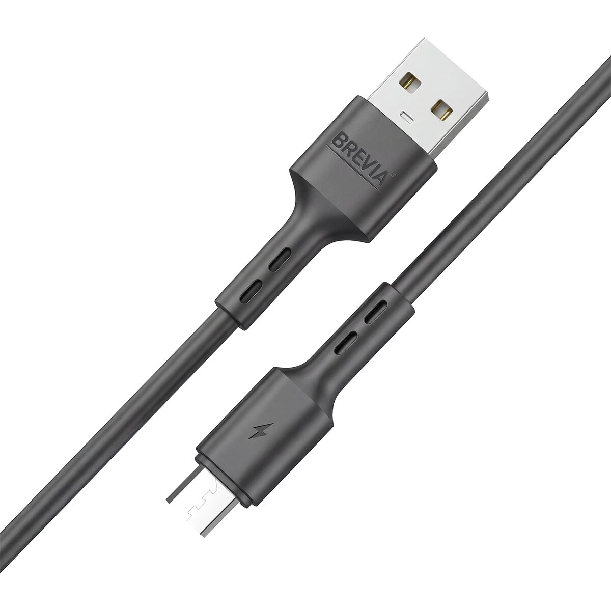 Кабель Brevia USB to Micro 2,4А 1м, черный box (51100BUMC1) смотреть фото №2