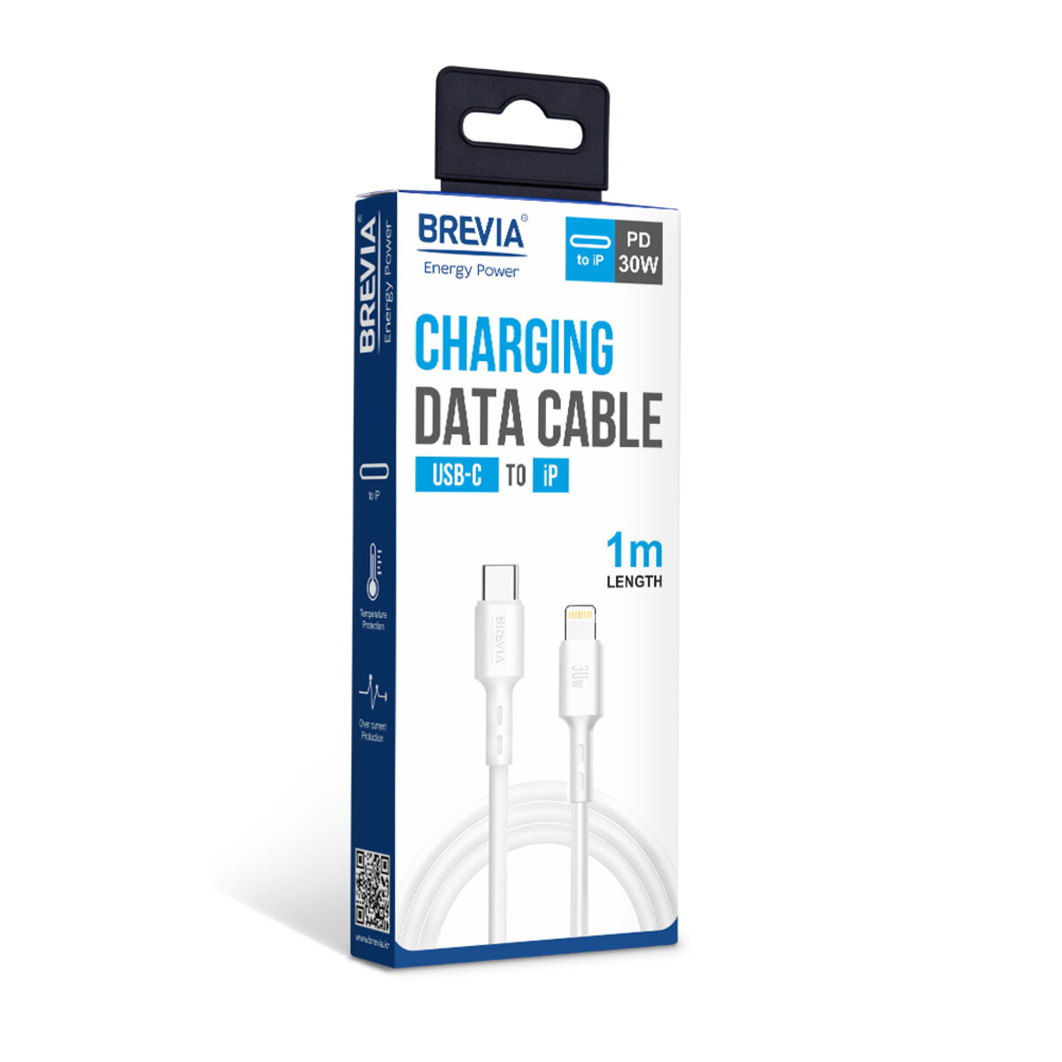 Кабель Brevia Type-C to Lightning 30W 1м, белый box (51100WCLC1) смотреть фото №4
