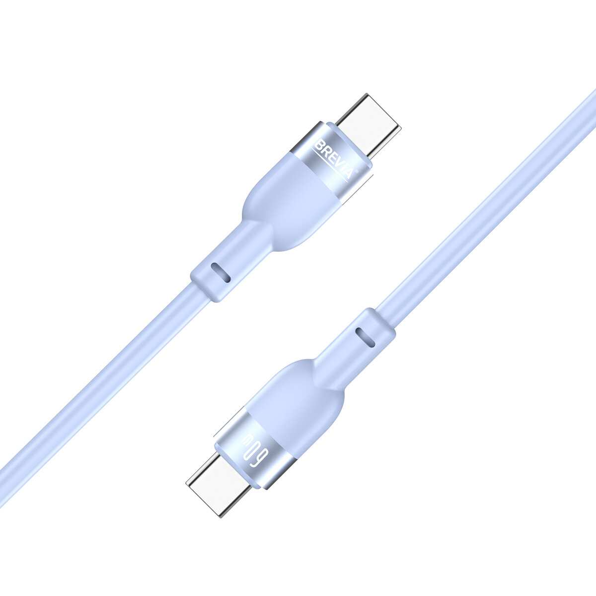 Кабель Brevia Type-C to Type-C 60W 1,2м, синий box (52120UCCC1) смотреть фото №2