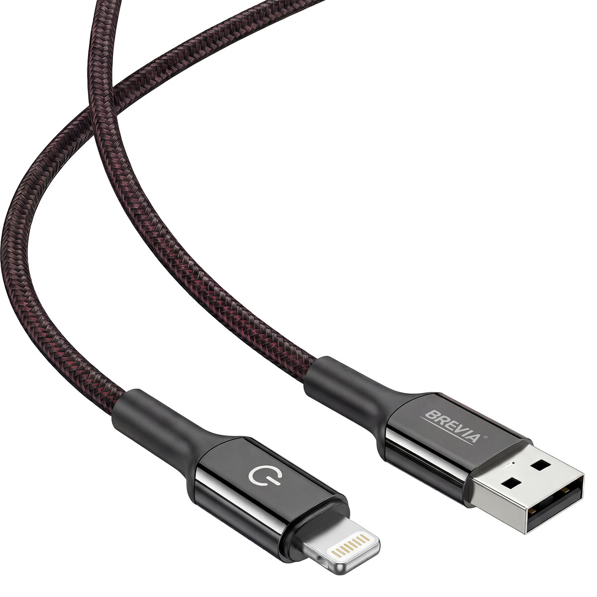 Кабель Brevia USB to Lightning 2,4А 1,2м, черный box (54120BULC1) смотреть фото №3