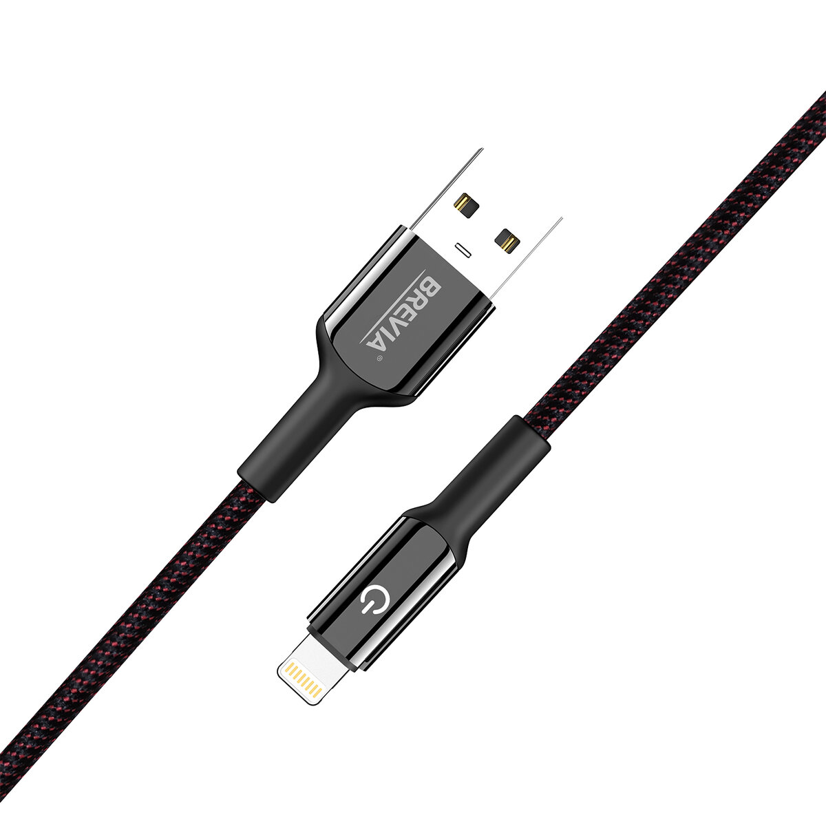 Кабель Brevia USB to Lightning 2,4А 1,2м, черный box (54120BULC1) смотреть фото №2