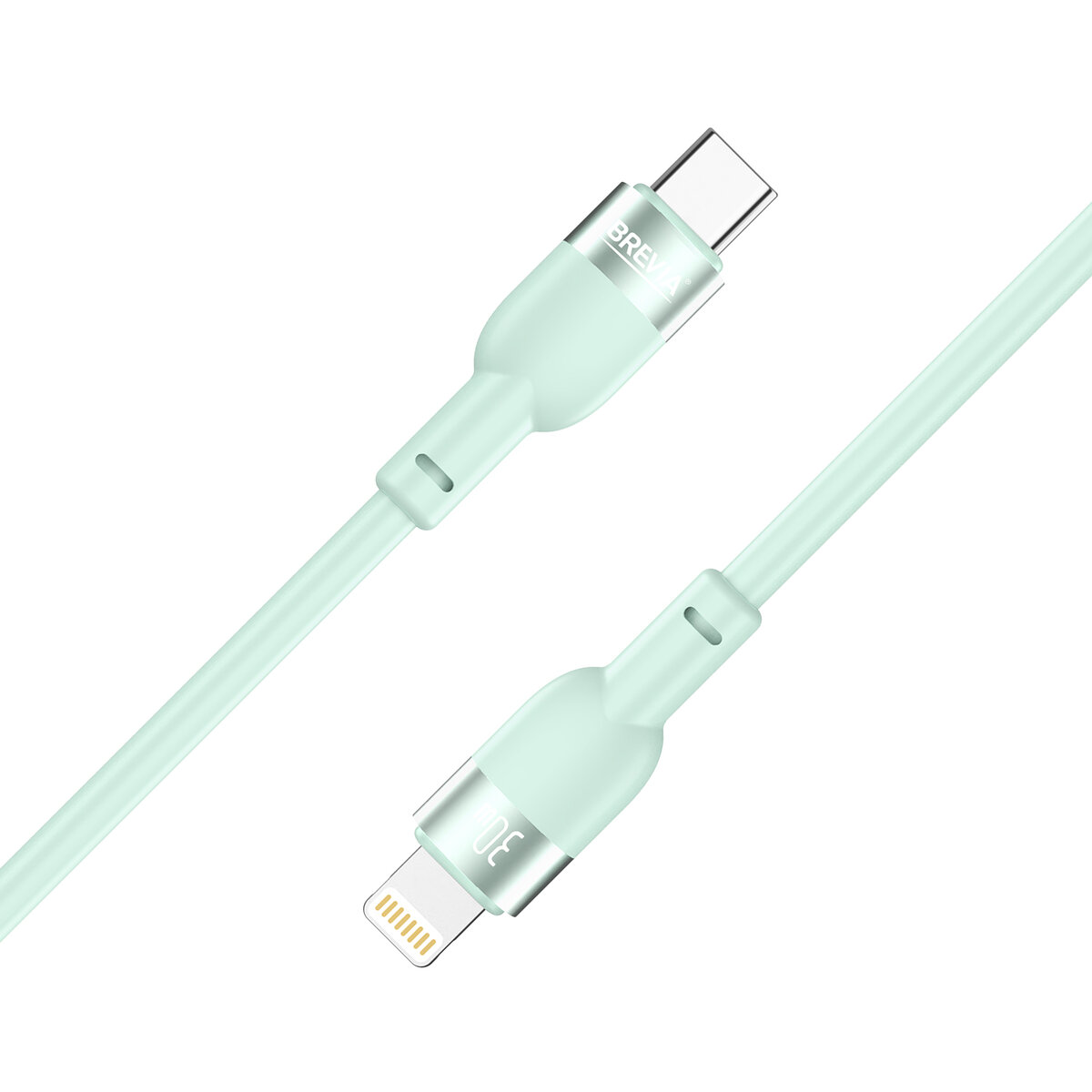 Кабель Brevia Type-C to Lightning 30W 1,2м, мятный box (52120MCLC1) смотреть фото №2