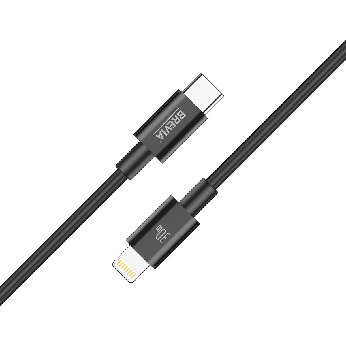 Кабель Brevia Type-C to Lightning 30W 1м, черный ZIP (55100BCLZ1) смотреть фото №2