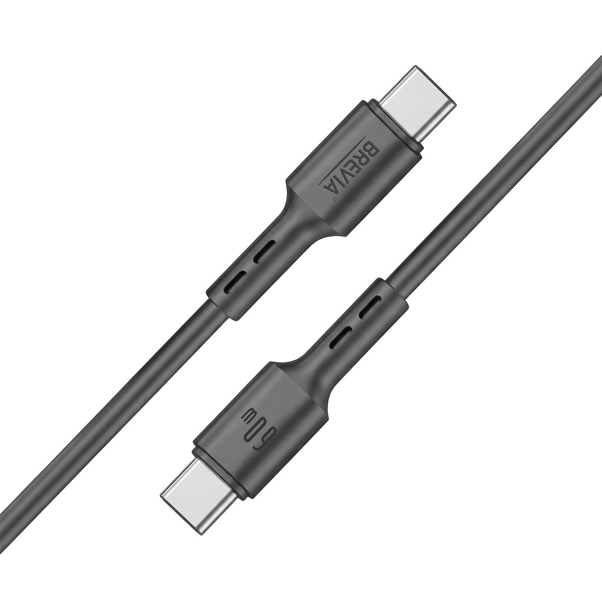 Кабель Brevia Type-C to Type-C 60W 1м, черный box (51100BCCC1) смотреть фото №2