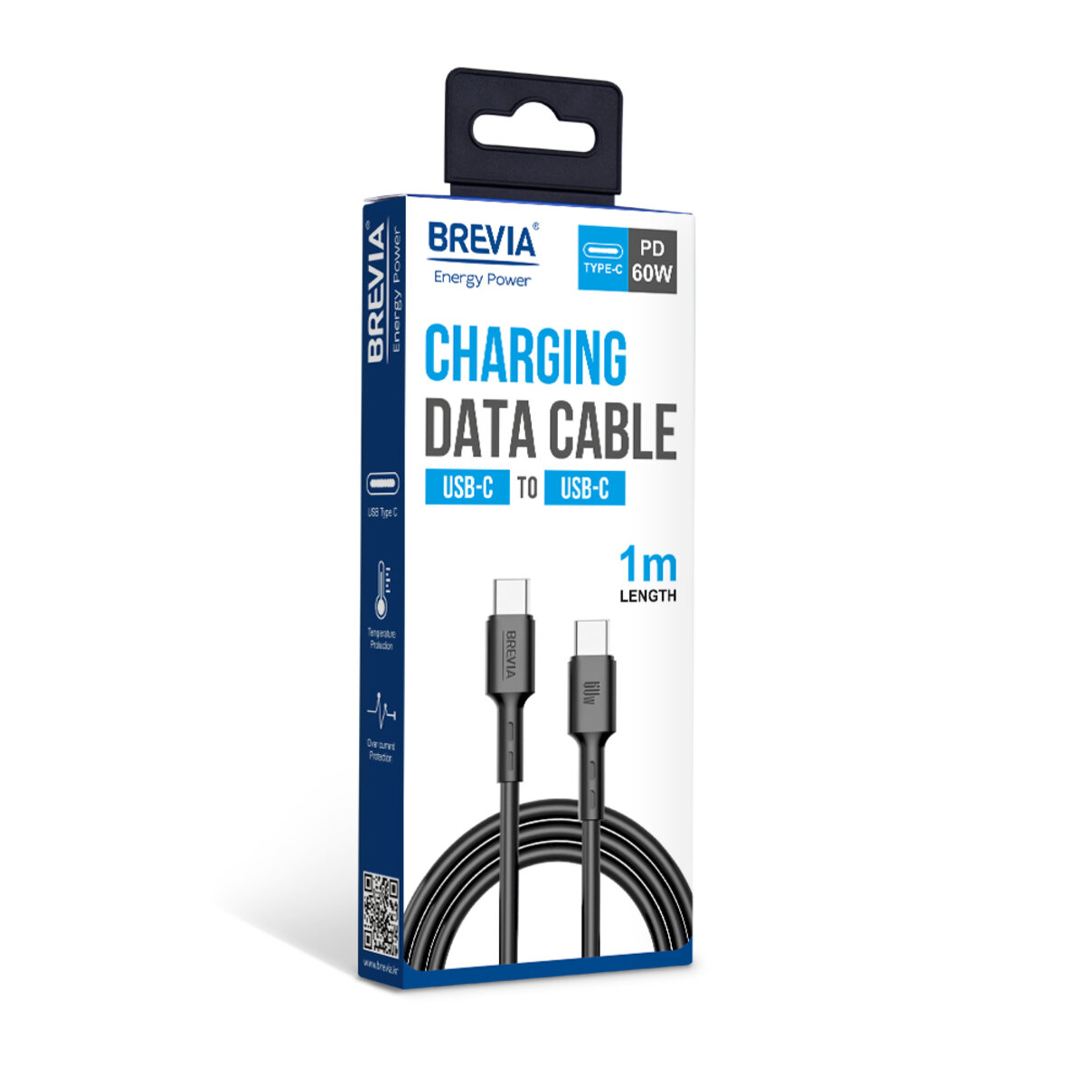 Кабель Brevia Type-C to Type-C 60W 1м, черный box (51100BCCC1) смотреть фото №4