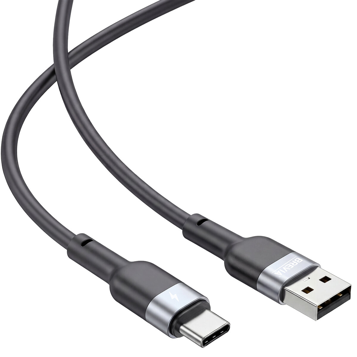 Кабель Brevia USB to Type-C 2,4А 1,2м, черный box (52120BUCC1) смотреть фото №3