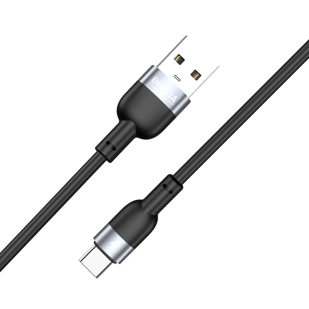Кабель Brevia USB to Type-C 2,4А 1,2м, черный box (52120BUCC1) смотреть фото №2