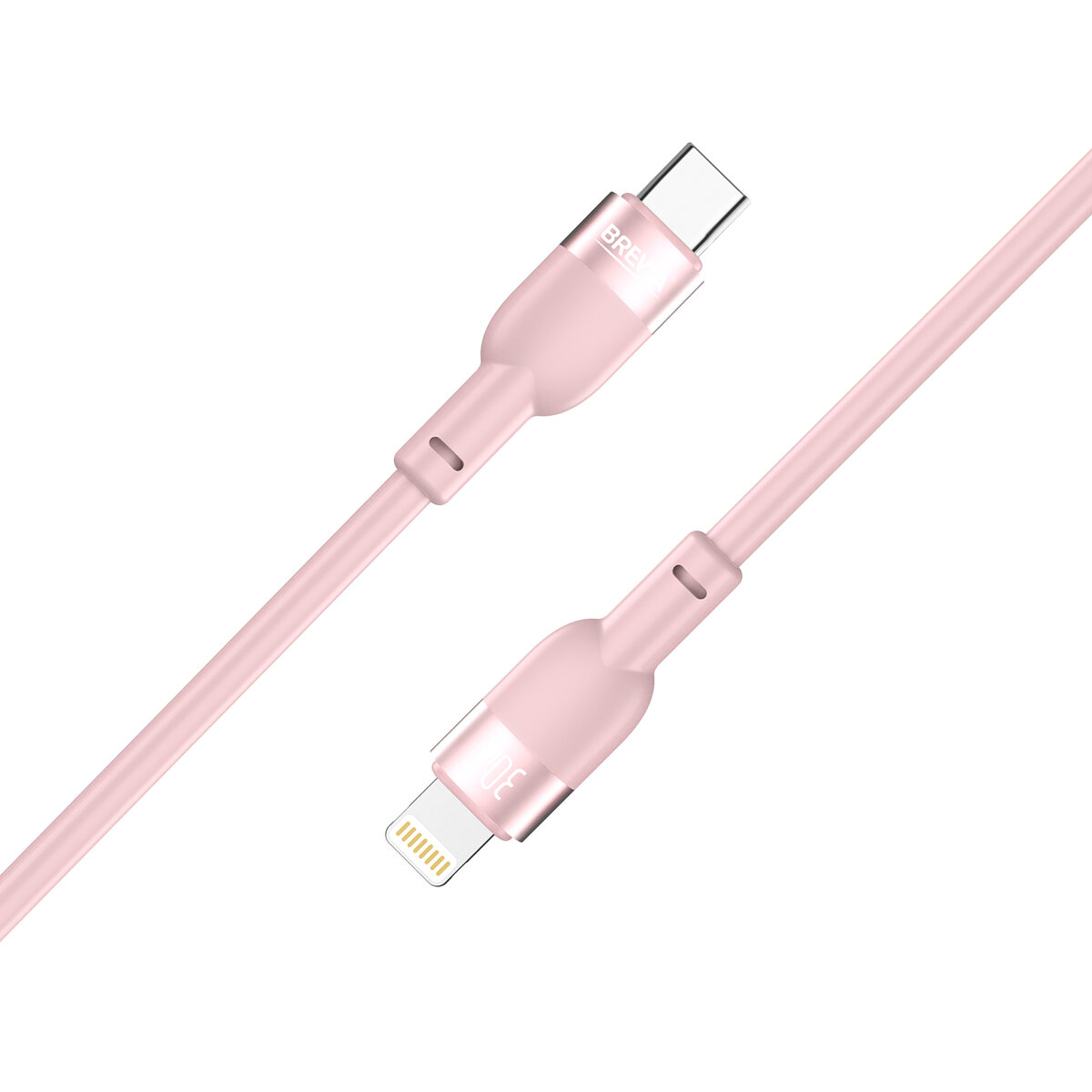 Кабель Brevia Type-C to Lightning 30W 1,2м, розовый box (52120PCLC1) смотреть фото №2