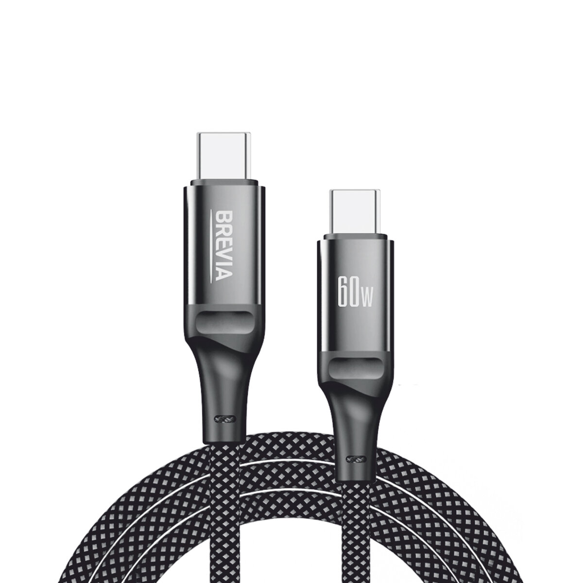 Кабель Brevia Type-C to Type-C 60W 1м, черный box (56100BCCC1) смотреть фото №1