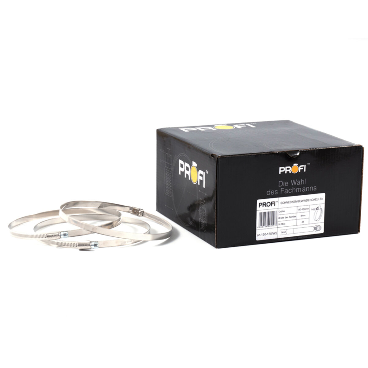 Хомути Profi 130-150/W2, 9мм, 25шт (130-150/W2) дивитися фото №1