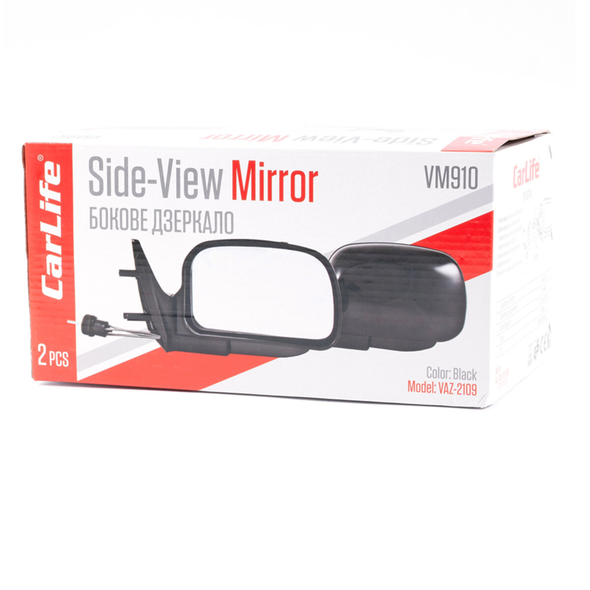 Дзеркала бокові Carlife, ВАЗ 2108, 09, 099, 13, 14,15, комп. 2шт (VM910) дивитися фото №3