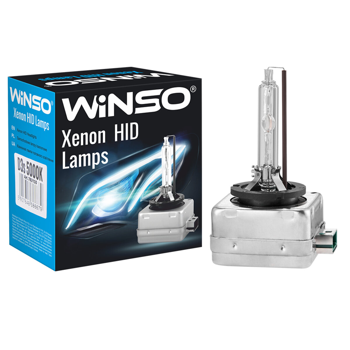 Ксеноновая лампа Winso D3S 5000K, 42V, 35W PK32d-3, 2шт (783150) смотреть фото №1