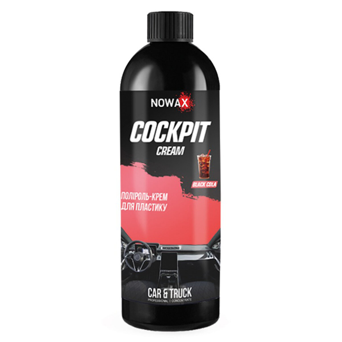 Крем-полироль для пластика Nowax Cockpit Cream Black Cola, 750мл (NX75022) смотреть фото №1