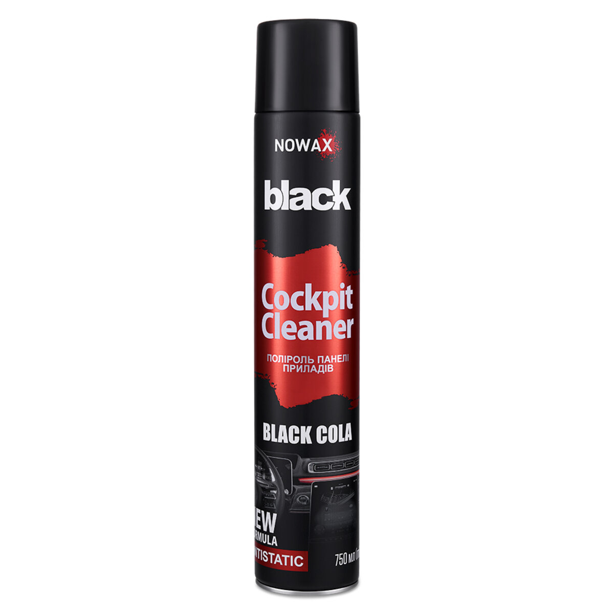 Полироль для приборной панели Nowax Cockpit Cleaner Spray Black Cola, 750мл (NX00713) смотреть фото №1