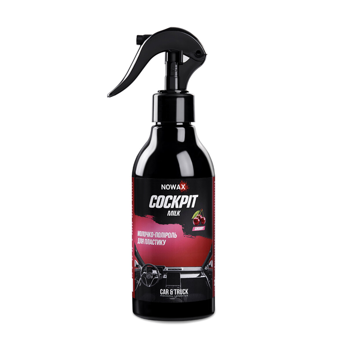 Молочко-полироль для пластика Nowax Cockpit Milk Cherry, 280мл (NX86880) смотреть фото №1