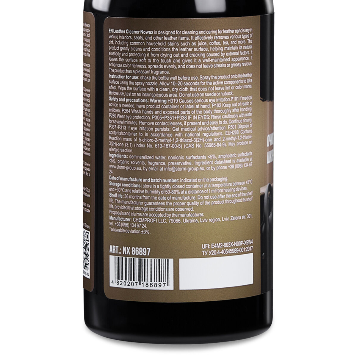 Очиститель кожи Nowax Leather Cleaner 280мл (NX86897) смотреть фото №3