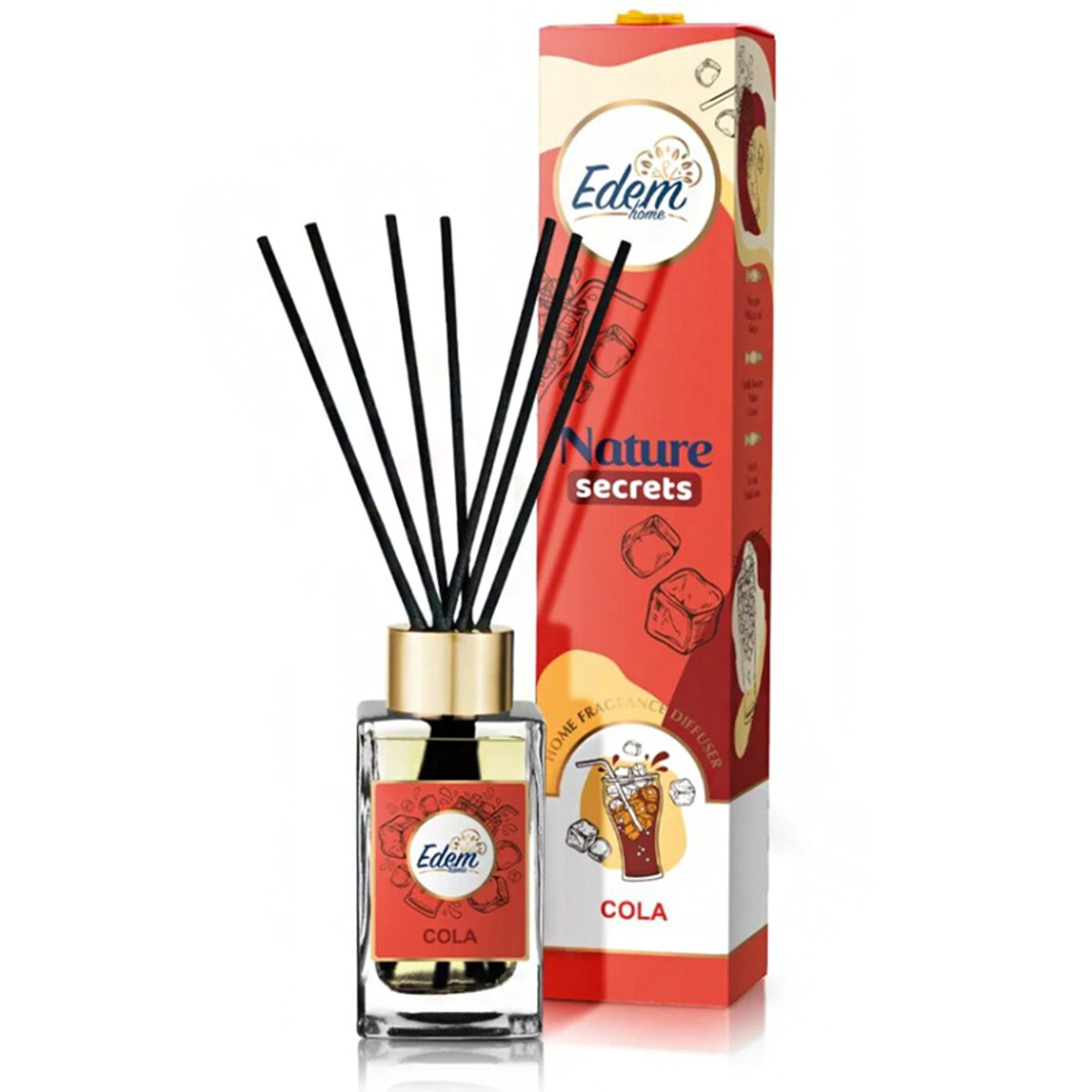 Аромадифузор с палочками Edem Nature Secrets - Cola 90мл (EH26153) смотреть фото №1