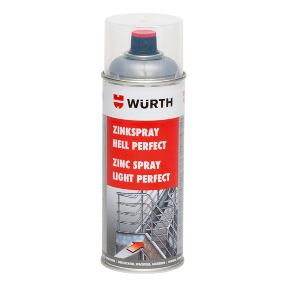 Wurth Perfect цинк-спрей светлый 400мл — антикоррозийная защита